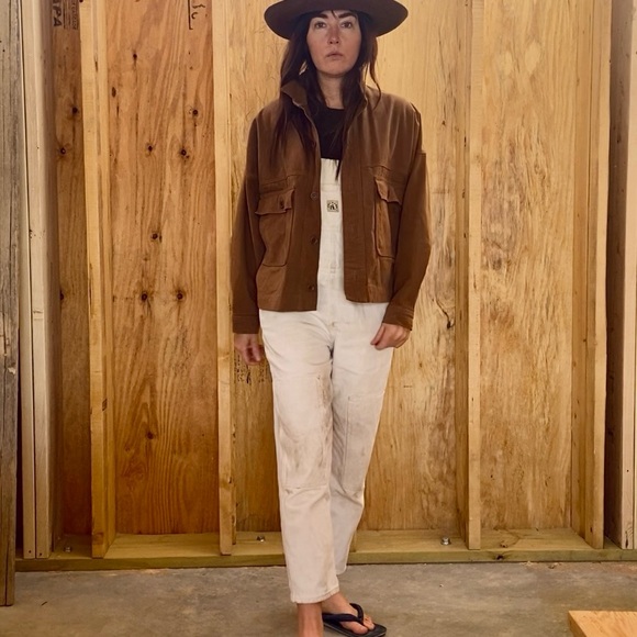 OZMA Tan Utility Jacket for Women - Picture 2 of 10